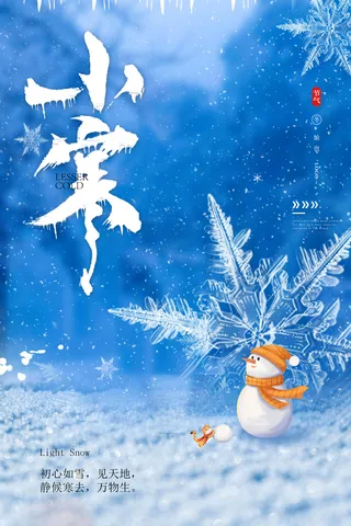 传统节气小寒宣传海报设计