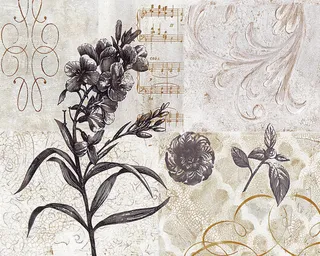 手绘植物花卉复古装饰画