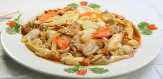 野山菌炒风干肉