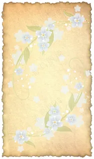 怀旧花卉纸张背景图片