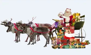 圣诞节雪花装饰风景