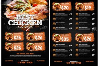 设计英文食物菜单素材