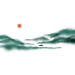 清明元素古风中式清明节山水画中国风