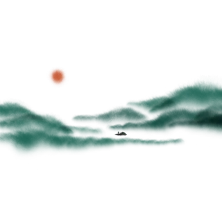 清明元素古风中式清明节山水画中国风