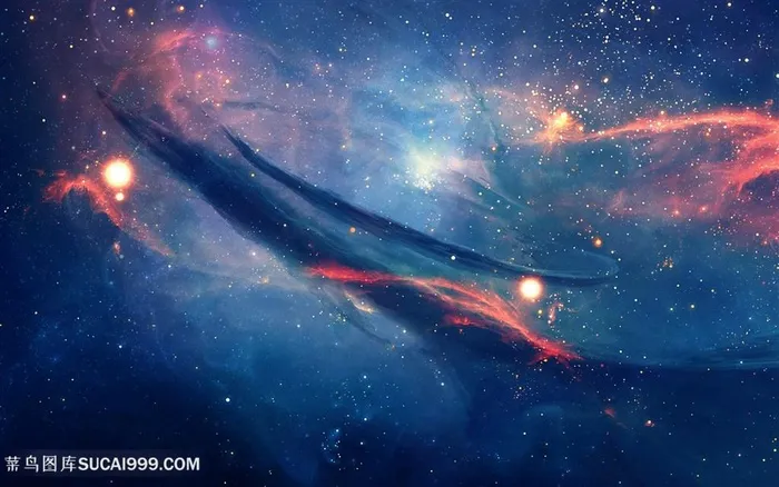 科幻星空夜空炫光背景