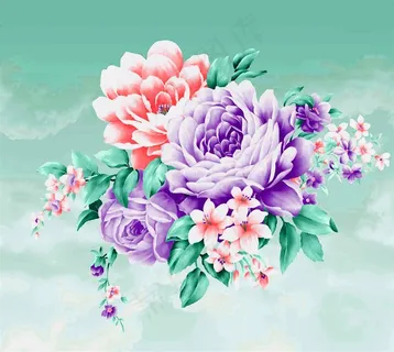 手绘花朵玫瑰花