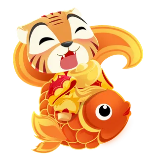 虎年手绘原创元素单图主题