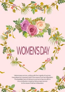 妇女节女人节花卉海报