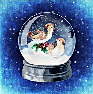 圣诞节雪花装饰风景