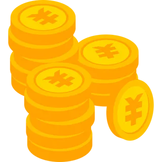 节日金币堆装饰元素