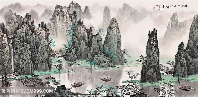 白雪石-漓江一曲千峰秀 白雪石-漓江一曲千峰秀
