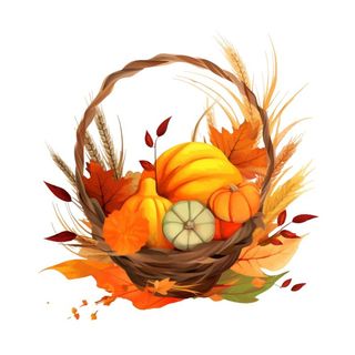 秋季作物小麦南瓜免抠