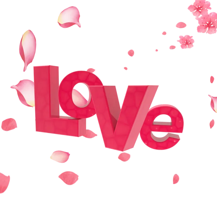 立体字love情人节