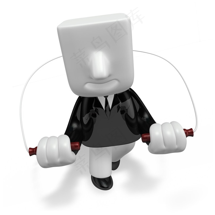 在跳绳的一个人