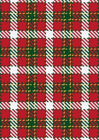 圣诞节色系红白绿格子布