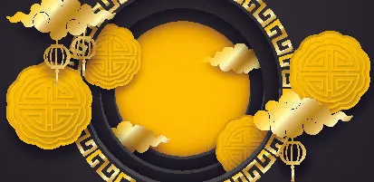 设计中秋节背景风景eps,ai矢量模版下载