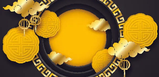 设计中秋节背景风景