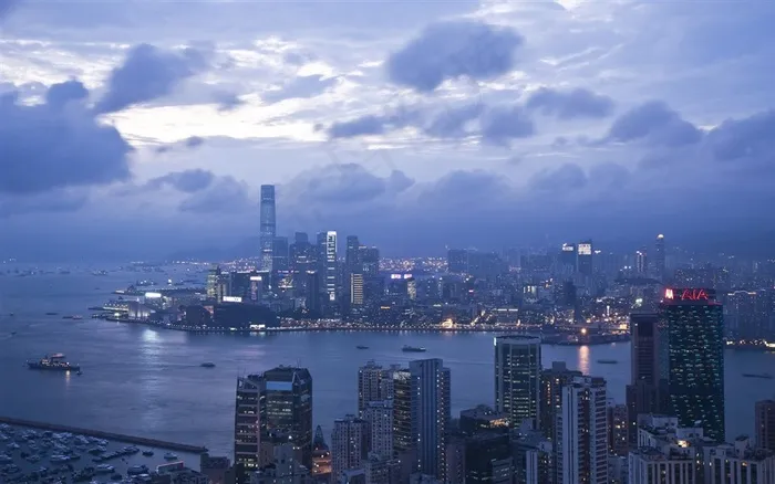 香港城市风景城市夜景大图
