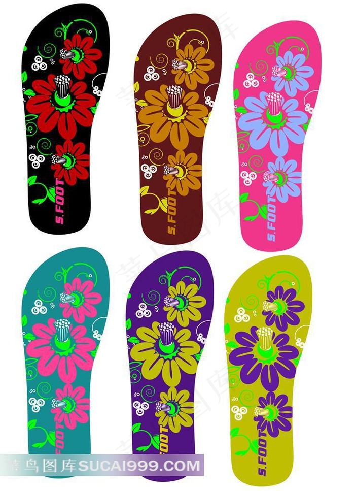 六个配色中衬花纹配色