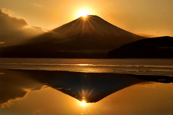 东京富士山山水风景图片