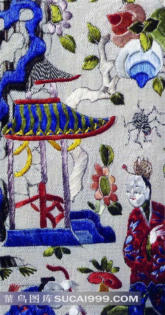 古典人物图案刺绣