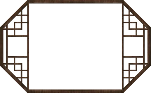 木质古风窗户素材免扣