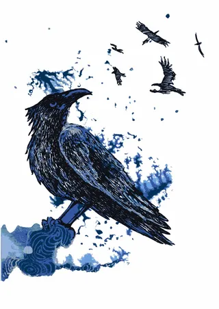 酷炫画风 乌鸦