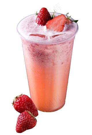 果汁冷饮图片-草莓多多