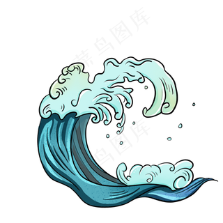 夏天海浪元素