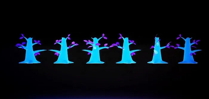 黑夜里会发光的树