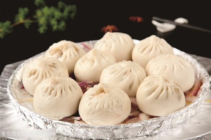 铁板包子传统餐饮美食高清菜谱用图摄影
