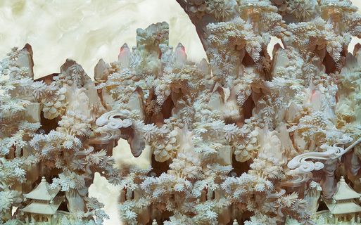 雕塑玉雕背景风景