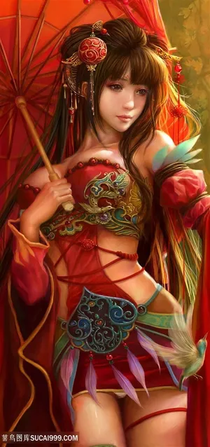 重彩性感古典美女图片