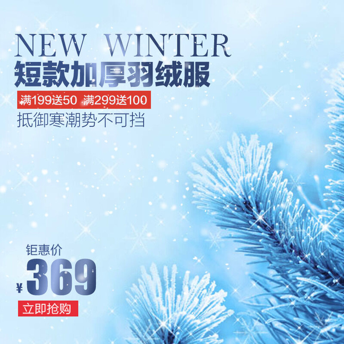 短款加厚羽绒服主图psd模版下载
