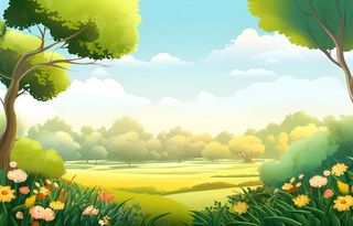 绿色清新户外草地背景