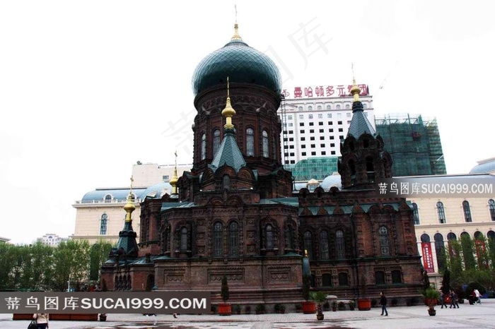 哈尔滨索菲亚大教堂高清素材