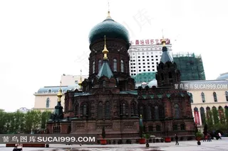 哈尔滨索菲亚大教堂高清素材