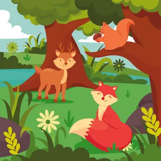 欢迎春天到花开风景