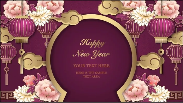 设计装饰礼盒祝贺新年eps,ai矢量模版下载