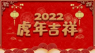 虎年新年喜庆插画海报展板psd模板