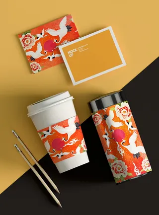 中国风国潮新春春节包装样机模板