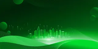 绿色商务科技展板背景