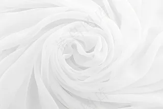 白色丝绸褶皱布料背景