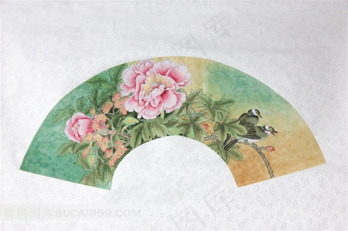 高清扇面花鸟艺术图片