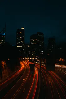 城市夜晚车流线图片 城市夜晚车流线图片