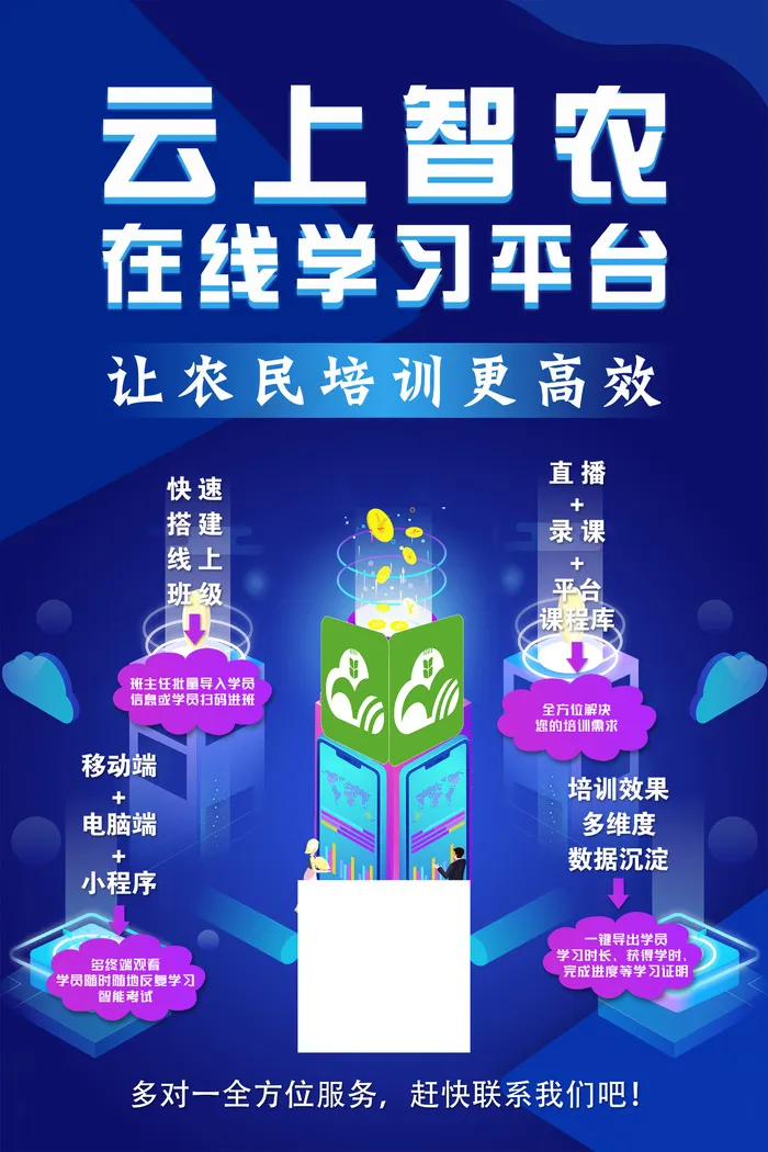 云上智农海报psd模版下载