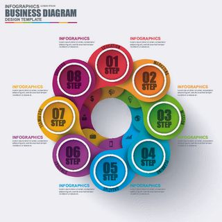 ppt素材3d数据图表模板可视化图形统计标签矢量图标模型ai源文件