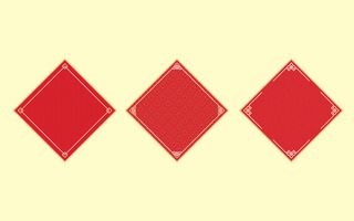 中国风古典传统图案边框纹理祥云灯笼装饰线条PSD背景素材