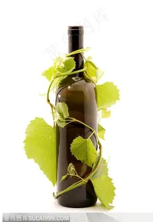 红酒葡萄酒瓶上树藤花纹环绕高清图片 红酒葡萄酒瓶上树藤花纹环绕高清图片
