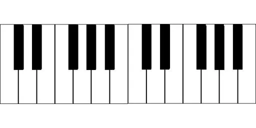 钢琴键 PNG免抠(1280x640)